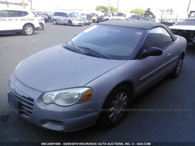 1C3EL45X14N235479 - 2004 CHRYSLER SEBRING LX SILVER photo 2