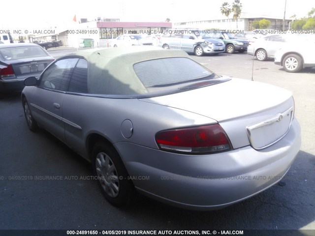 1C3EL45X14N235479 - 2004 CHRYSLER SEBRING LX SILVER photo 3