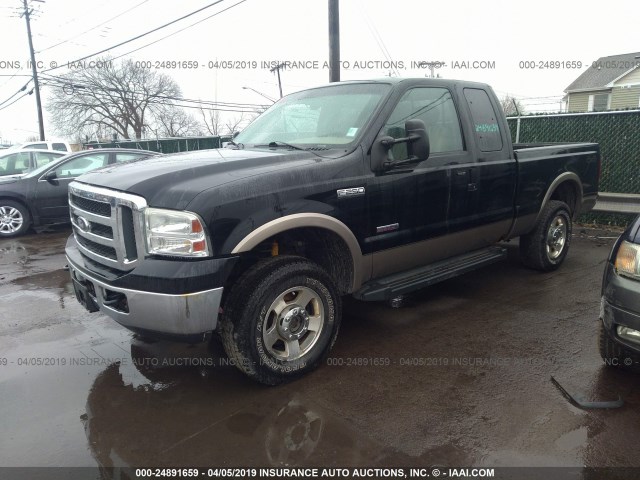 1FTSX21P56EB33750 - 2006 FORD F250 SUPER DUTY BLACK photo 2