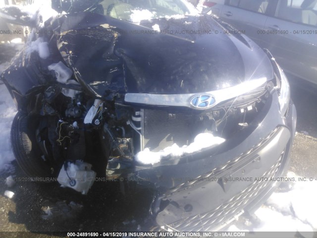 KMHEC4A47CA046425 - 2012 HYUNDAI SONATA HYBRID BLACK photo 6