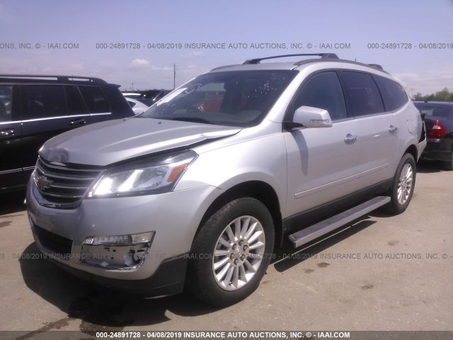 1GNKRHKD5GJ274741 - 2016 CHEVROLET TRAVERSE LT SILVER photo 2