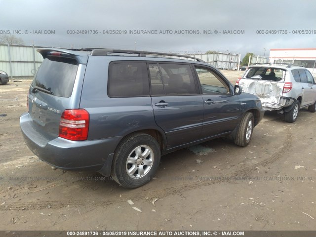 JTEGF21A530104872 - 2003 TOYOTA HIGHLANDER LIMITED BLUE photo 4