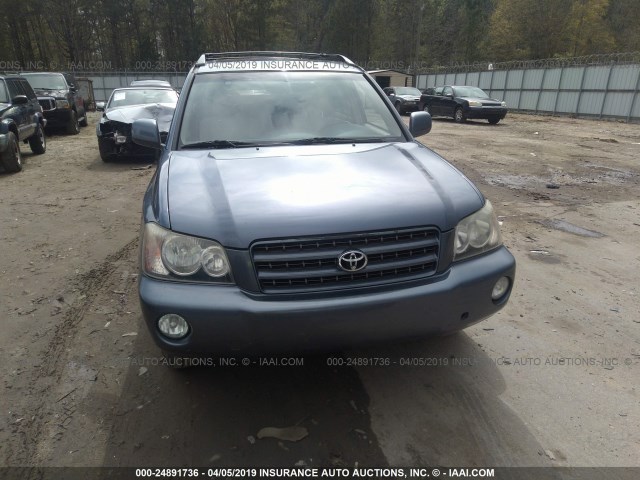 JTEGF21A530104872 - 2003 TOYOTA HIGHLANDER LIMITED BLUE photo 6