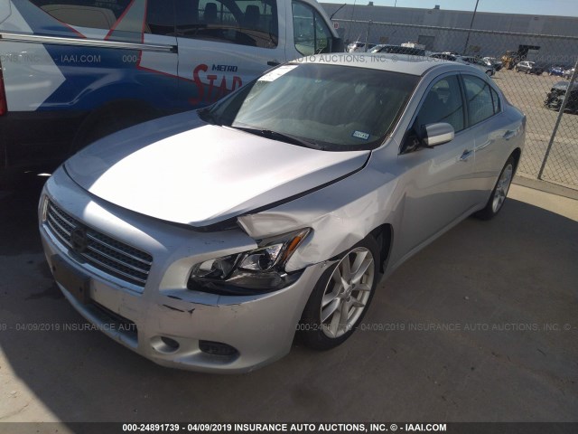 1N4AA5AP8BC867311 - 2011 NISSAN MAXIMA S/SV SILVER photo 2