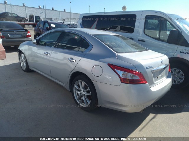 1N4AA5AP8BC867311 - 2011 NISSAN MAXIMA S/SV SILVER photo 3