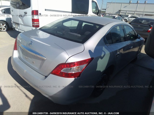 1N4AA5AP8BC867311 - 2011 NISSAN MAXIMA S/SV SILVER photo 4