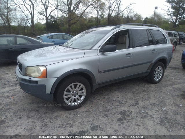 YV1CY59H741088714 - 2004 VOLVO XC90 SILVER photo 2