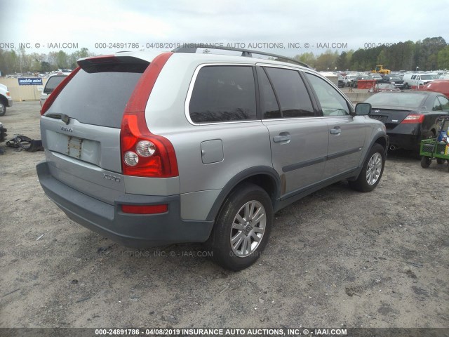 YV1CY59H741088714 - 2004 VOLVO XC90 SILVER photo 4