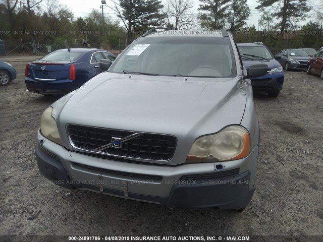 YV1CY59H741088714 - 2004 VOLVO XC90 SILVER photo 6