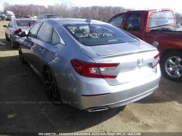 1HGCV1F31JA008787 - 2018 HONDA ACCORD SPORT SILVER photo 3