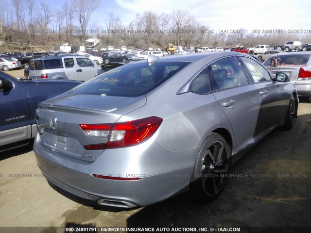 1HGCV1F31JA008787 - 2018 HONDA ACCORD SPORT SILVER photo 4