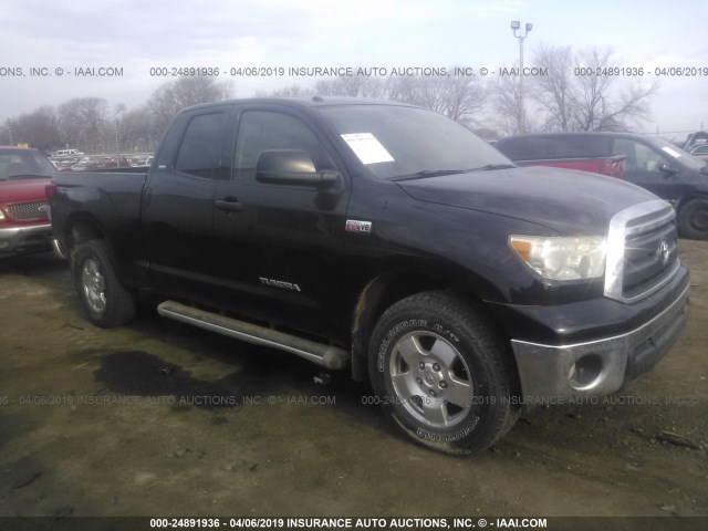 5TFUW5F19AX130879 - 2010 TOYOTA TUNDRA DOUBLE CAB SR5 BLACK photo 1