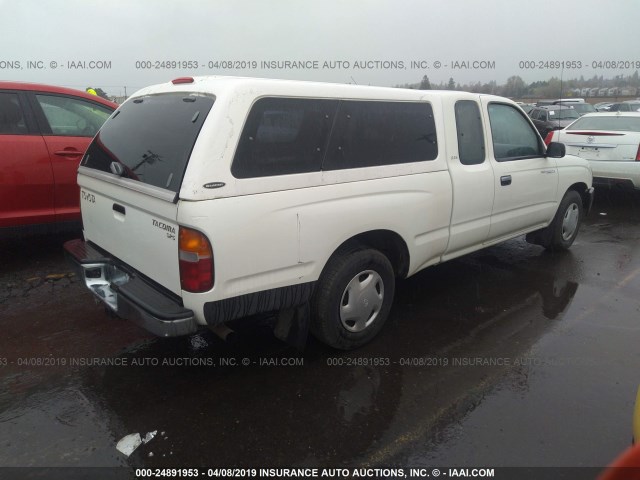 4TAVL52N0WZ155568 - 1998 TOYOTA TACOMA XTRACAB WHITE photo 4