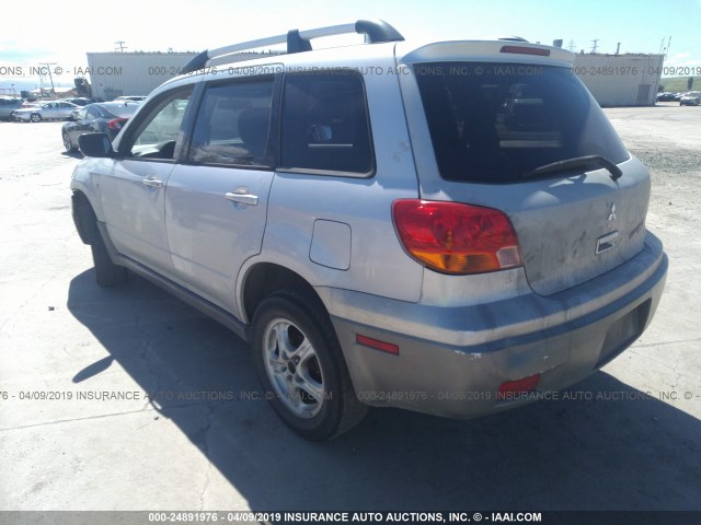 JA4LZ31GX3U046023 - 2003 MITSUBISHI OUTLANDER LS SILVER photo 3