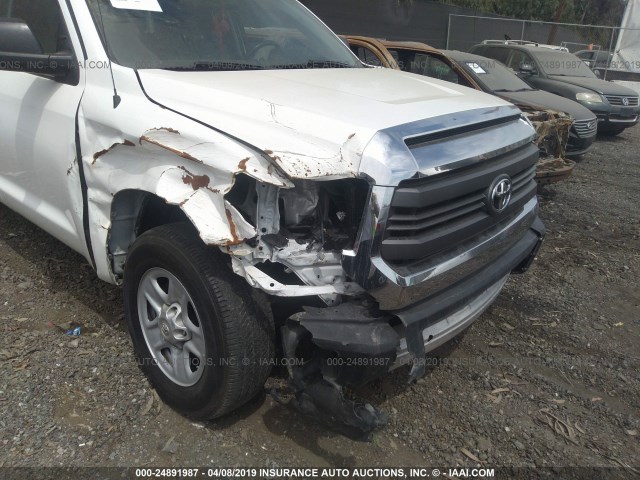 5TFRU5F13EX033324 - 2014 TOYOTA TUNDRA WHITE photo 6