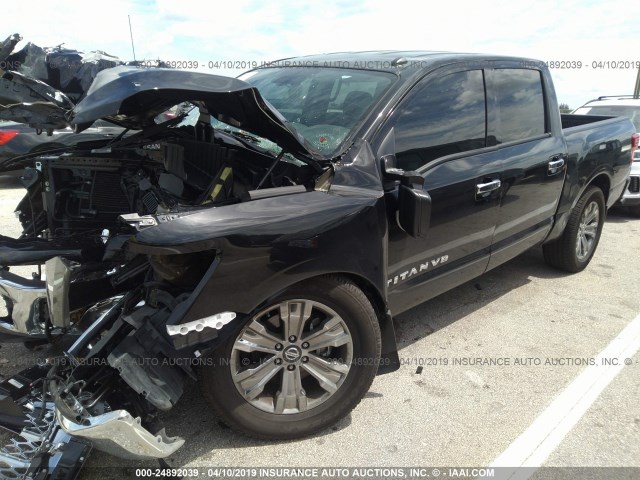 1N6AA1E66JN551359 - 2018 NISSAN TITAN SV/SL/PLATINUM RESERVE BLACK photo 2