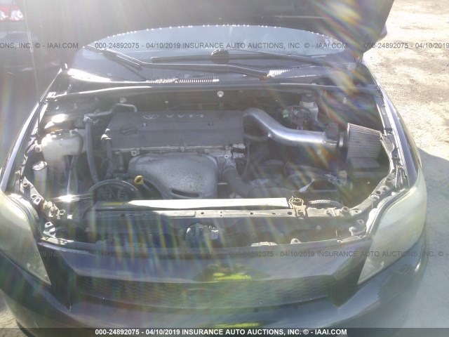 JTKDE177660113223 - 2006 TOYOTA SCION TC BLACK photo 10