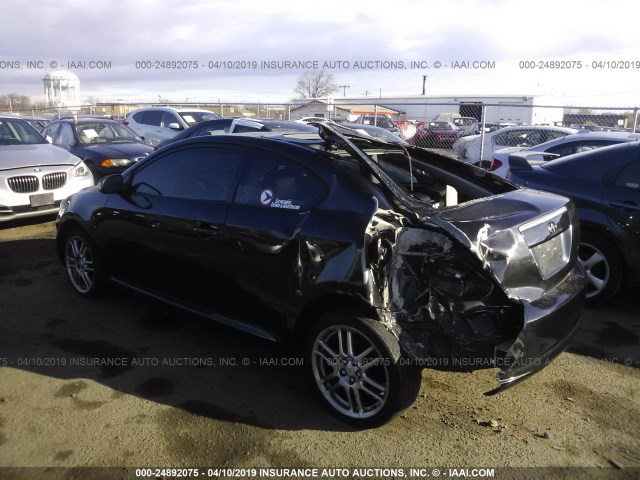 JTKDE177660113223 - 2006 TOYOTA SCION TC BLACK photo 3