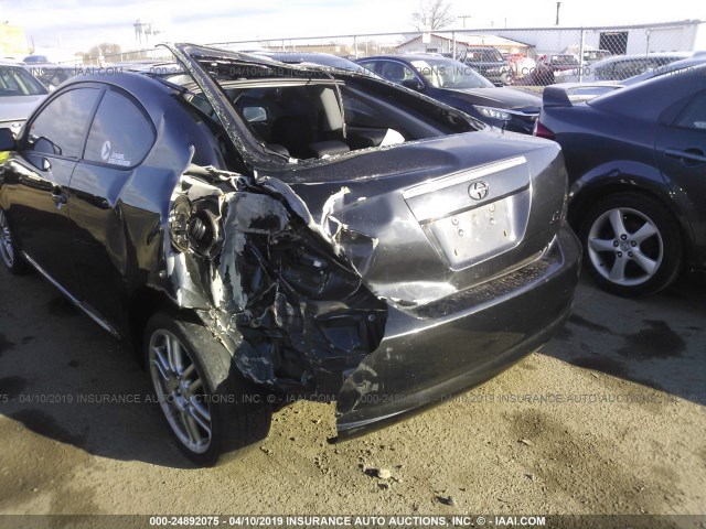 JTKDE177660113223 - 2006 TOYOTA SCION TC BLACK photo 6