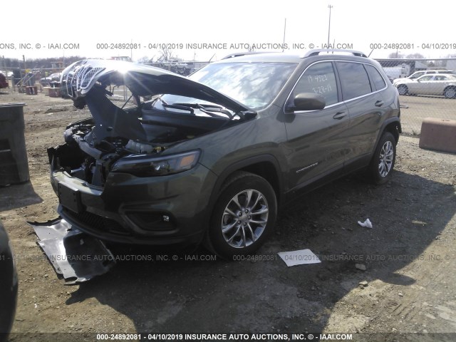 1C4PJLLBXKD272383 - 2019 JEEP CHEROKEE LATITUDE PLUS GREEN photo 2