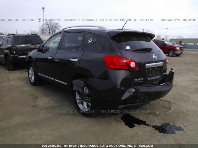 JN8AS5MV0CW355158 - 2012 NISSAN ROGUE S/SV BLACK photo 3