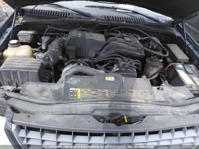 1FMZU73E92UA65643 - 2002 FORD EXPLORER XLT BLUE photo 10