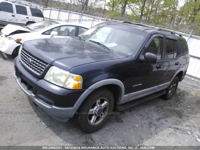 1FMZU73E92UA65643 - 2002 FORD EXPLORER XLT BLUE photo 2