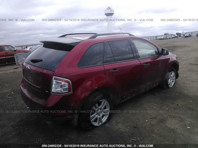 2FMDK46C17BB12962 - 2007 FORD EDGE SE BURGUNDY photo 4