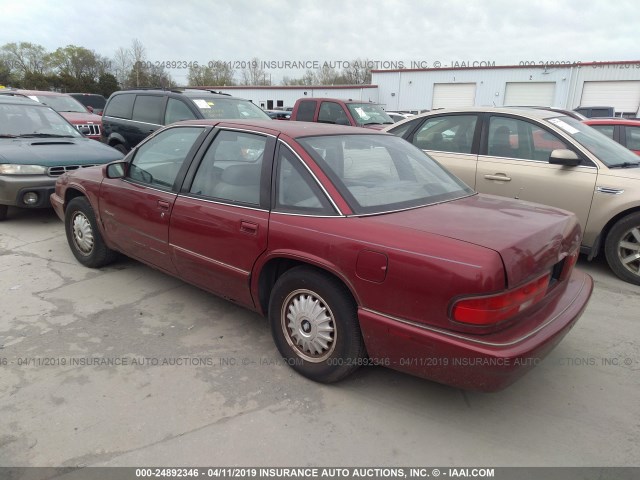 2G4WB52L6S1423869 - 1995 BUICK REGAL CUSTOM MAROON photo 3