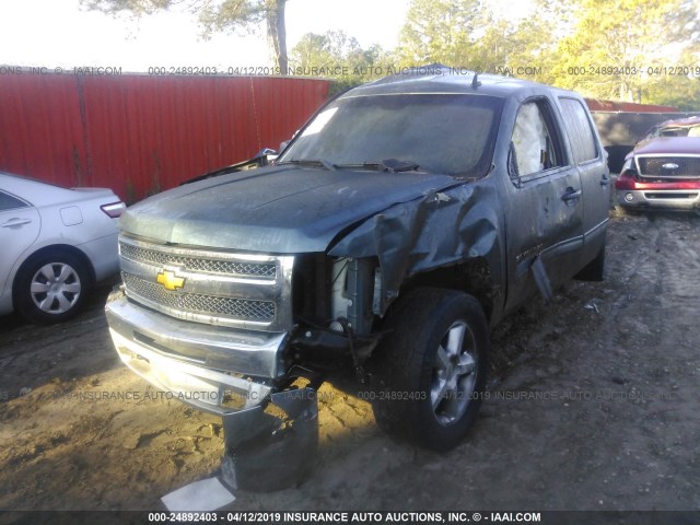 3GCPKSEA3CG132658 - 2012 CHEVROLET SILVERADO K1500 LT BLACK photo 2