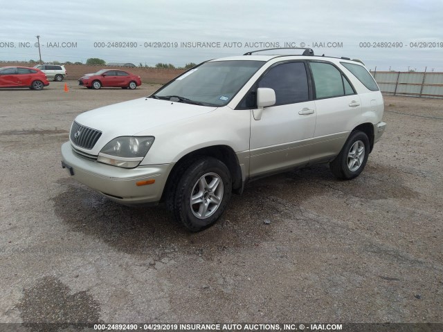 JT6HF10U4X0069785 - 1999 LEXUS RX 300 WHITE photo 2