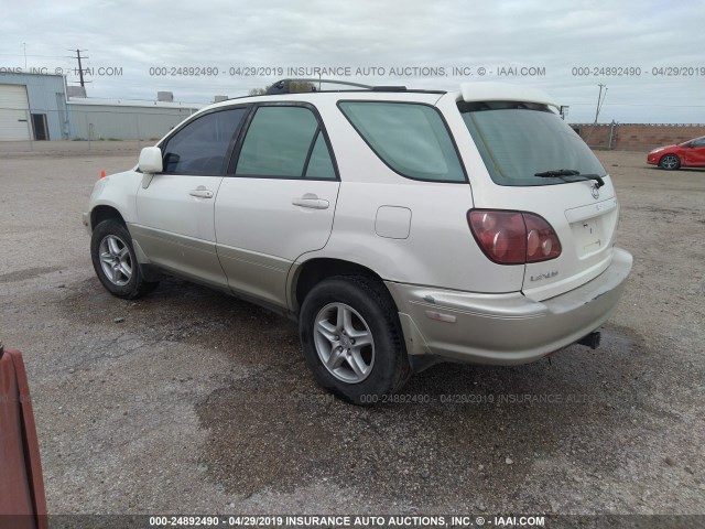 JT6HF10U4X0069785 - 1999 LEXUS RX 300 WHITE photo 3