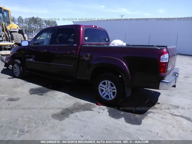 5TBDT44196S532235 - 2006 TOYOTA TUNDRA DOUBLE CAB SR5 RED photo 3