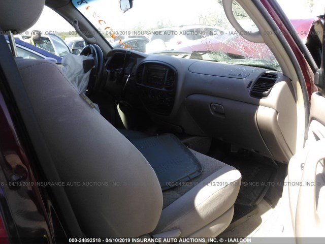5TBDT44196S532235 - 2006 TOYOTA TUNDRA DOUBLE CAB SR5 RED photo 5