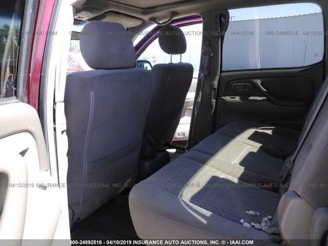 5TBDT44196S532235 - 2006 TOYOTA TUNDRA DOUBLE CAB SR5 RED photo 8
