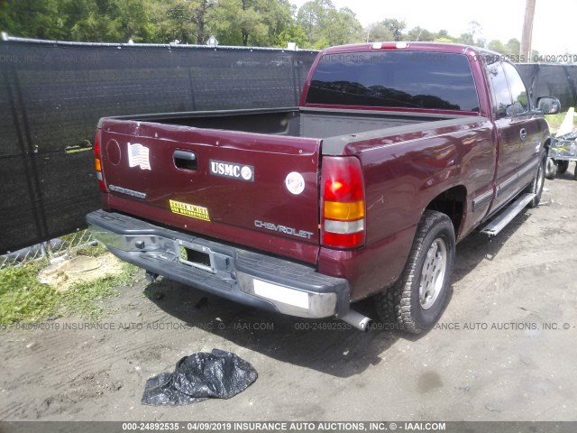 2GCEC19W421286677 - 2002 CHEVROLET SILVERADO C1500 BURGUNDY photo 4