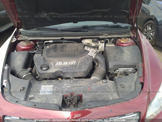 1G1ZK57738F290673 - 2008 CHEVROLET MALIBU LTZ წითელი ფოტო 10