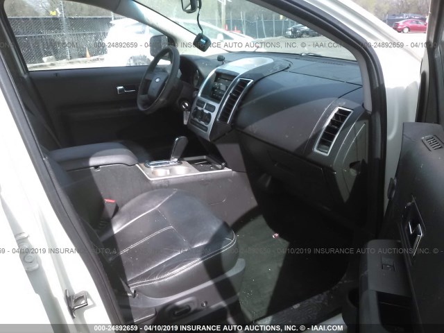 2FMDK38C07BB58497 - 2007 FORD EDGE SEL WHITE photo 5