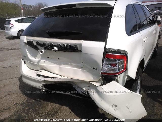 2FMDK38C07BB58497 - 2007 FORD EDGE SEL WHITE photo 6