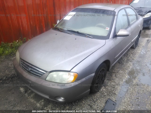 KNAFB121745312466 - 2004 KIA SPECTRA LS Pewter photo 2