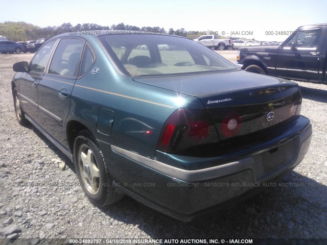 2G1WF52E819265649 - 2001 CHEVROLET IMPALA GREEN photo 3