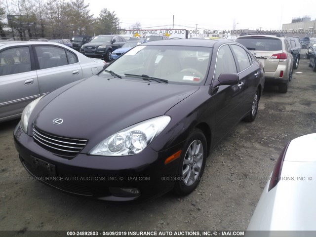 JTHBF30G130105221 - 2003 LEXUS ES 300 BURGUNDY photo 2