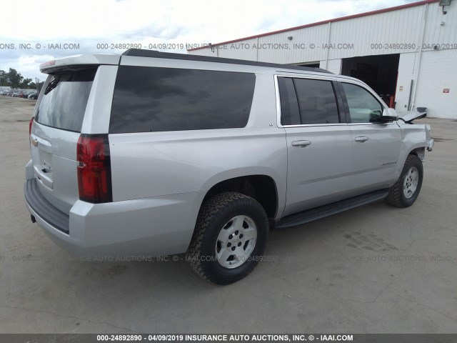 1GNSCHKC3KR114764 - 2019 CHEVROLET SUBURBAN C1500 LT SILVER photo 4