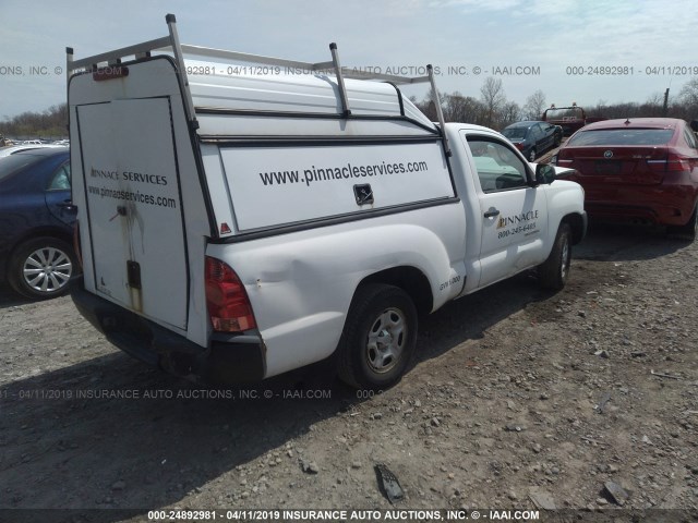 5TENX22N36Z264585 - 2006 TOYOTA TACOMA WHITE photo 4