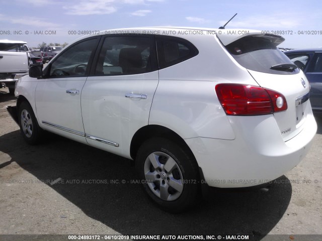 JN8AS5MT9CW282371 - 2012 NISSAN ROGUE S/SV WHITE photo 3