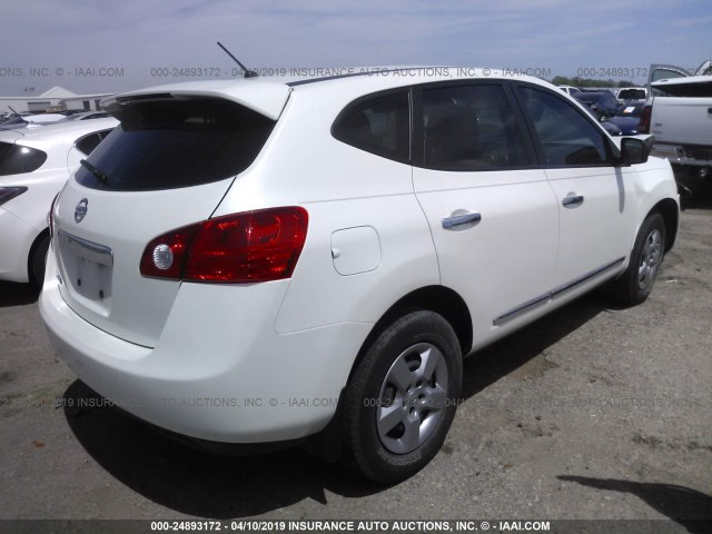 JN8AS5MT9CW282371 - 2012 NISSAN ROGUE S/SV WHITE photo 4