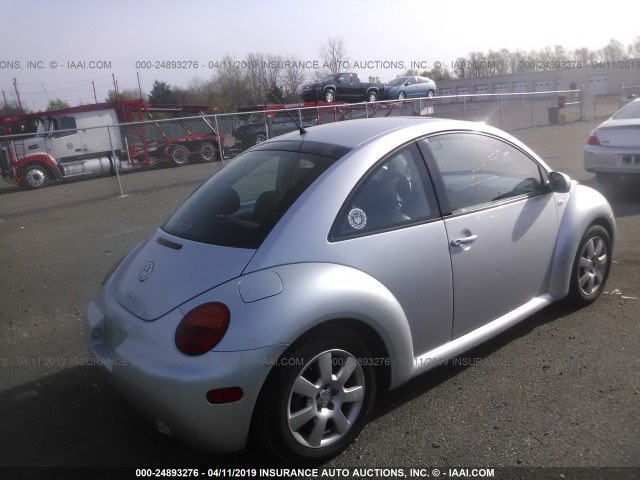 3VWDD21C23M408105 - 2003 VOLKSWAGEN NEW BEETLE GLX SILVER photo 4