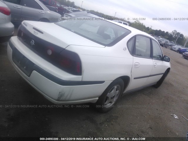 2G1WF52E439297050 - 2003 CHEVROLET IMPALA WHITE photo 4