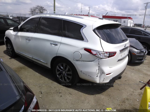 5N1AL0MM2DC333163 - 2013 INFINITI JX35 WHITE photo 3