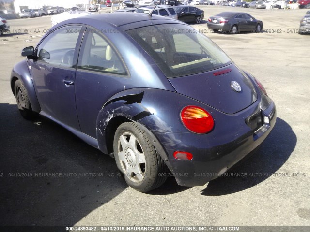 3VWDD21C1YM441877 - 2000 VOLKSWAGEN NEW BEETLE GLX 蓝色 照片 3